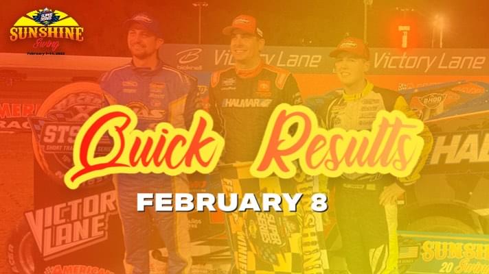 ‘SUNSHINE SWING’ NIGHT NO. 1 RESULTS SUMMARY – ALL-TECH RACEWAY WEDNESDAY, FEBRUARY 8, 2023